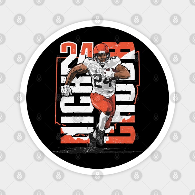 Nick Chubb Cleveland Vertical Name Magnet by MASTER_SHAOLIN